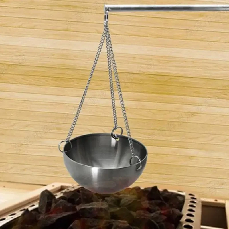 

12cm/20cm Stainless Steel Sauna Oil Cup Essential Oil Fragrance Diffuser Bowl Sauna Aromatherapy Oil Holder For Sauna Rooms Spa