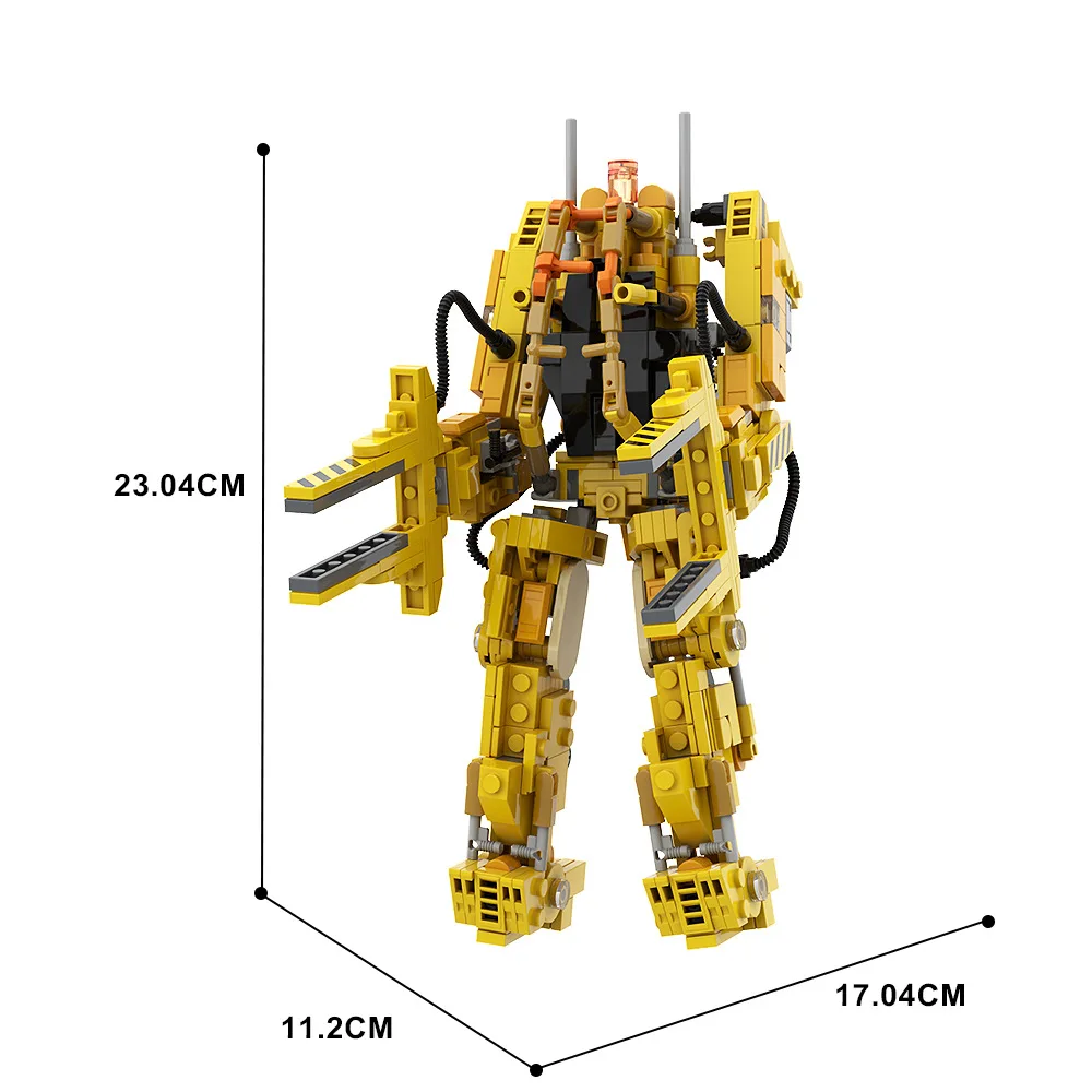 576 peças modelo de bloco de construção de robô de engenharia P-5000, montagem de personagem periférico de filme de ficção científica, presente de brinquedo de tijolo para fãs alienígenas