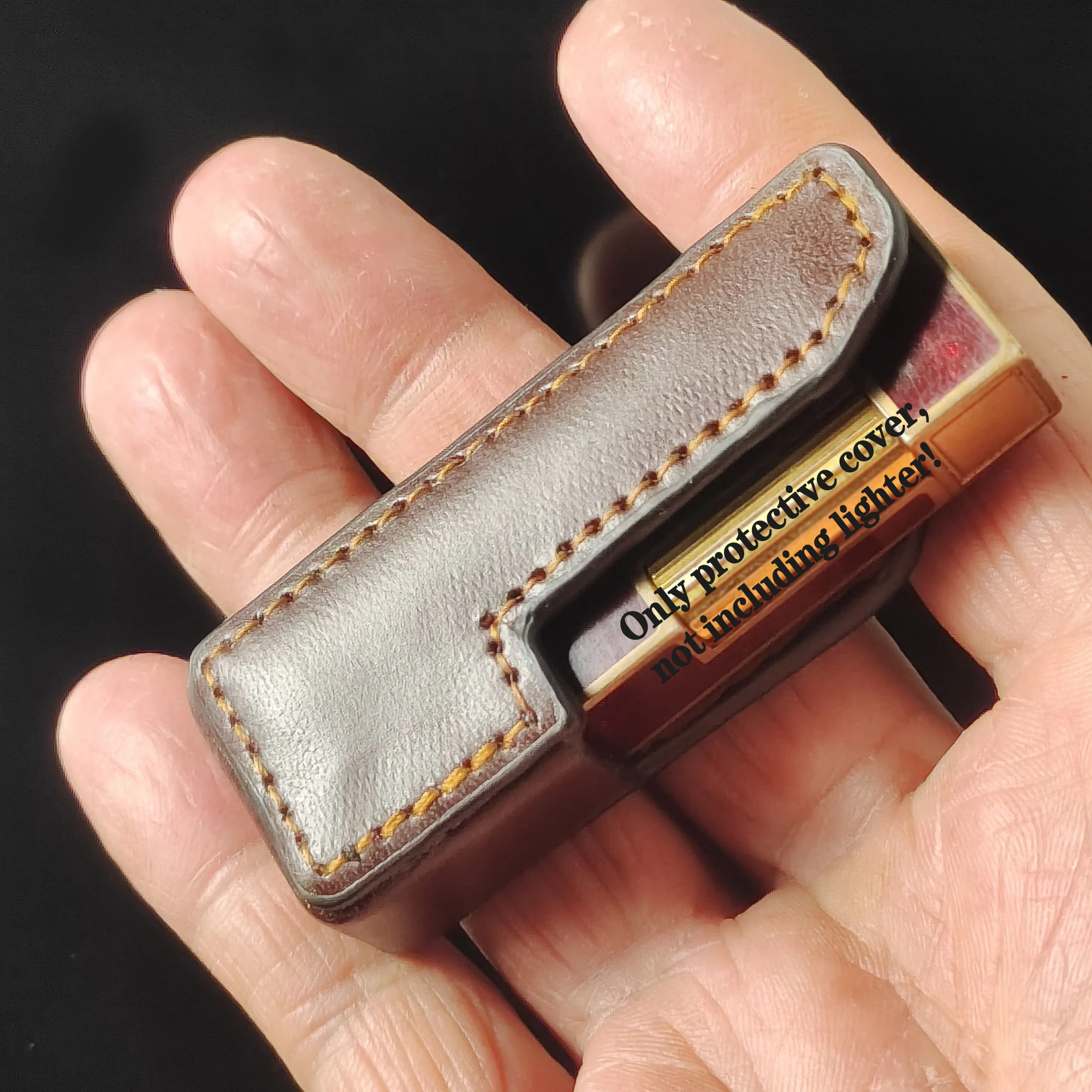 Handmade Semi Enclosed Genuine Leather Lighter Protective Case  Portable For Dunhill Lighter High-quality Accessory Waist Bag - view 6