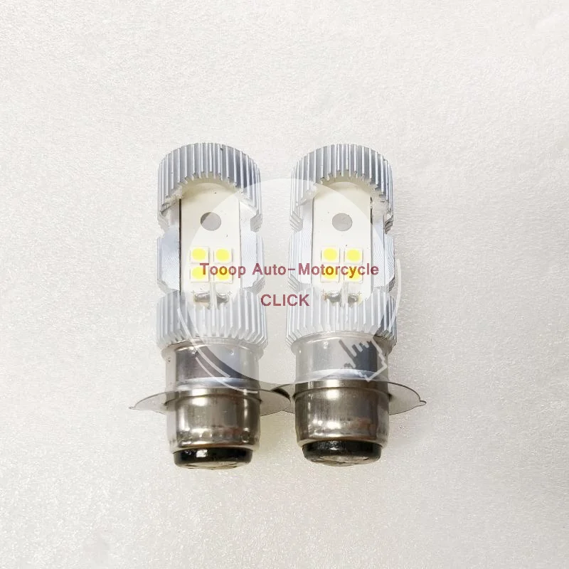 P15D LED 12V Motorcycle Headlight 6000K Bright White Energy Saving Moto Bulb for Scooter ATV Dirt Bike
