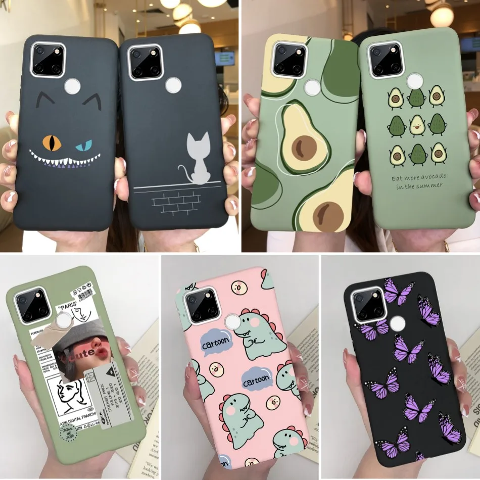 For OPPO Realme C25 C25S C25Y Case Cartoon Soft Silicone Matte Shockproof Phone Back Cover For Realme C 25 S Y Capa Funda Coque