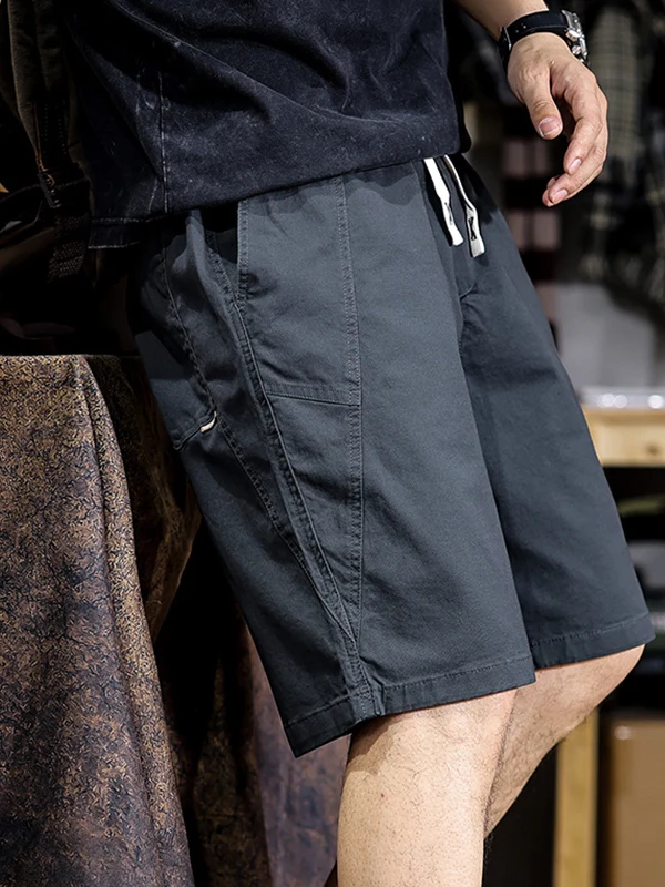 American Sle Workwear Ort Hosen Herren Sommer Dünne Faion Lose Oberbekleidung Fünfviertel Gerade Freizeithose