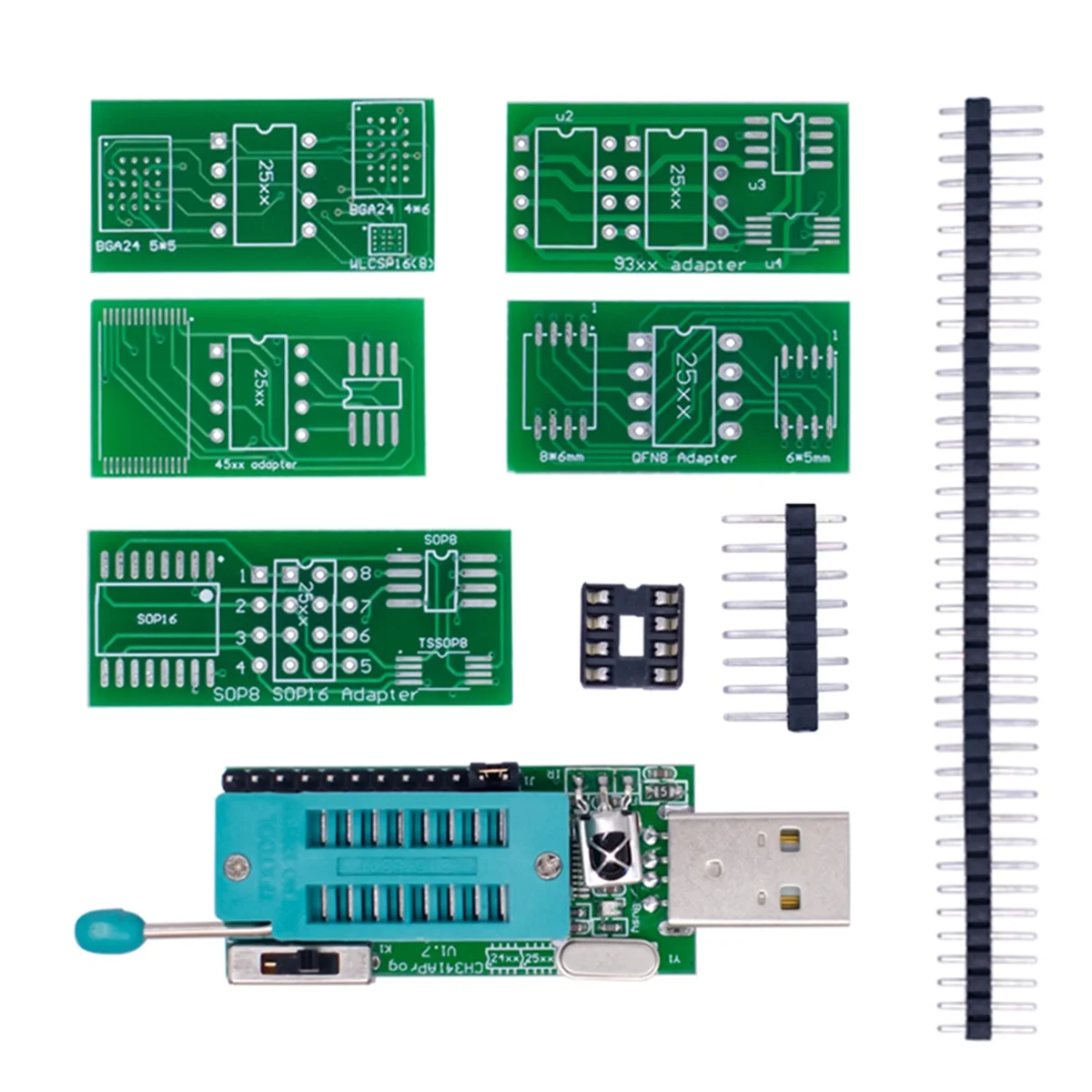 CH341A Programmer V1.7 1.8V Level Shift W25Q64FW W25Q128FW Gd25LQ64