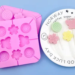 8-piece flower insect silicone lollipop mold. Chocolate mold does not come with sticks. Garden