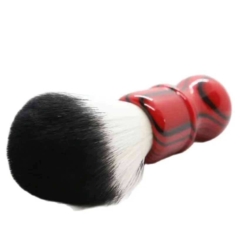 Yaqi Men's Evil Zebra 26mm Knot Black And Red Originality Handle Synthetic Hair Mens Shaving Brush Portable Retro Wet Shaving