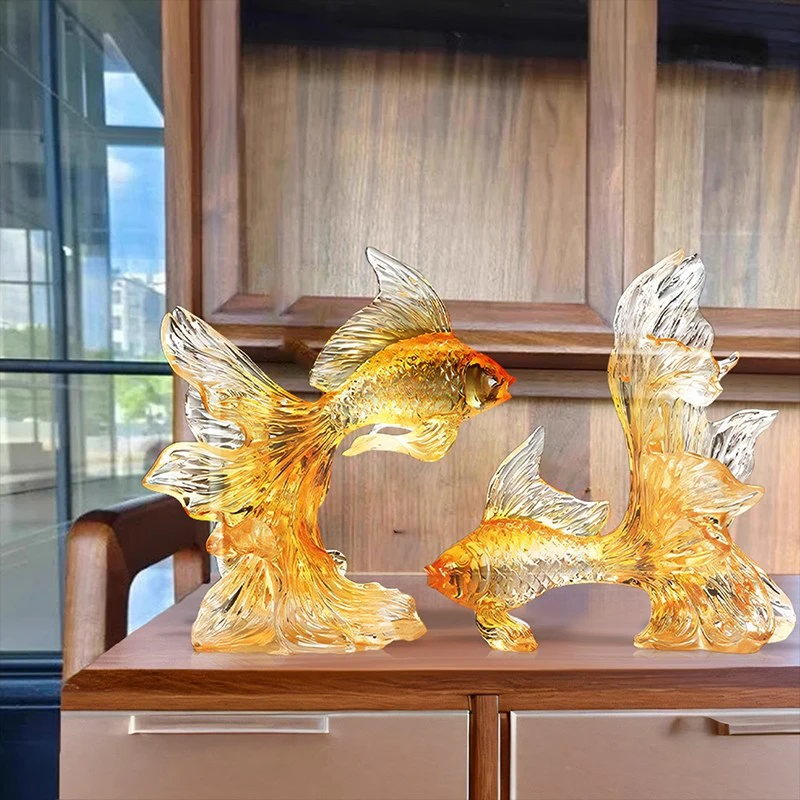 

Статуэтка каждого года, украшения в виде рыб и кои, винный шкаф для дома, гостиной, ТВ-шкафы, украшение для офисного рабочего стола, подарки