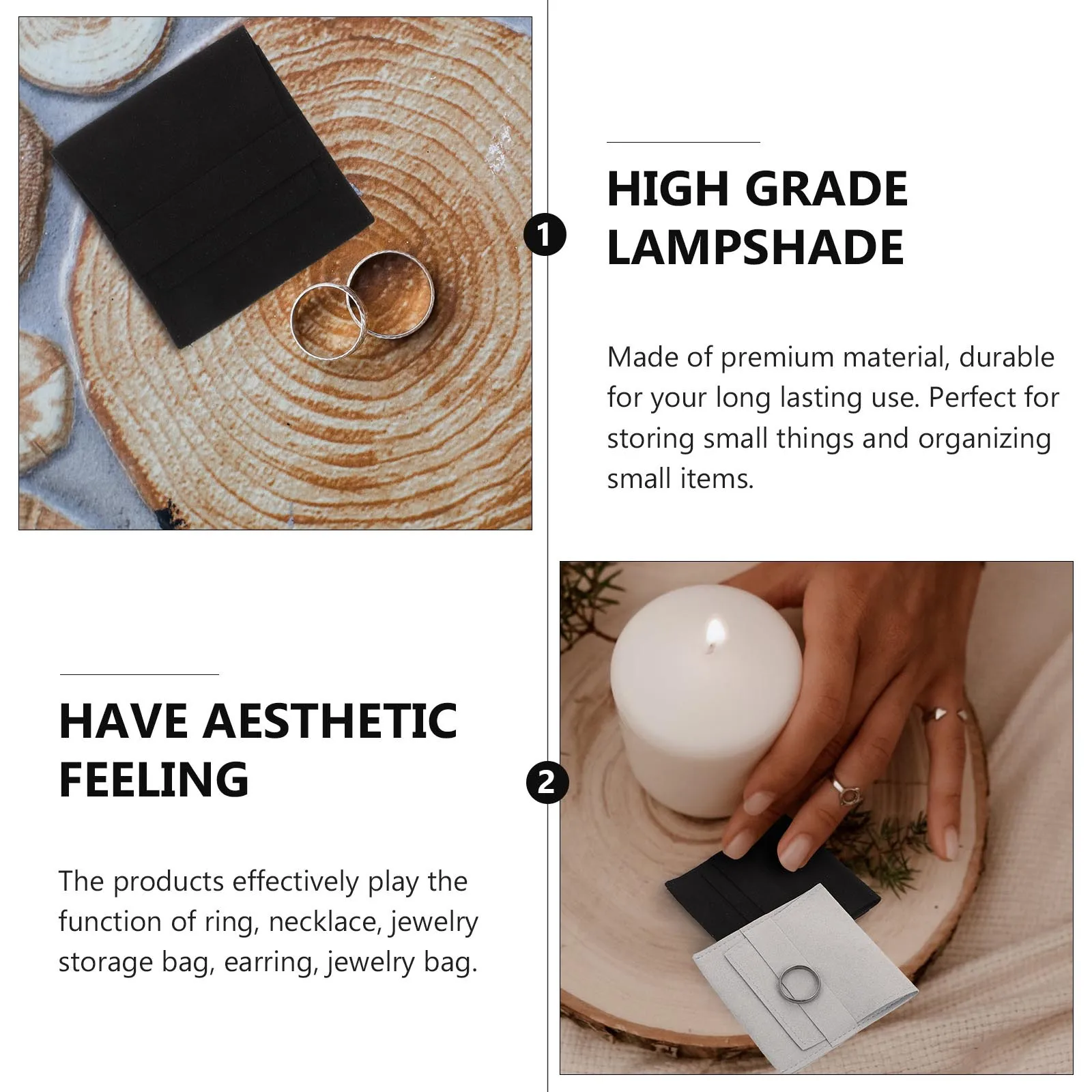 

2 шт., чехол для хранения ювелирных изделий, прочная байковая сумка премиум-класса для колец, ожерелья, нефритовый защитный подарочный контейнер, сумка для ювелирных изделий