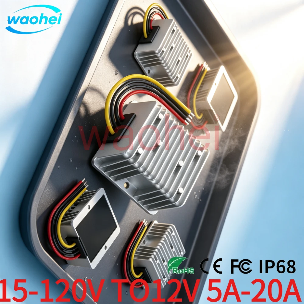 100V 96V 84V 72V 60V 48V 24V to 12V 5A 10A 20A DC-DC Buck Power Converter Voltage Regulator Step Down Convertor Car CCTV Camera
