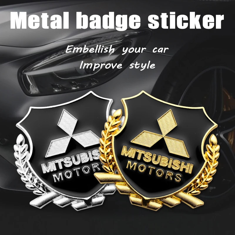 3D Metal Emblem Car Styling Body Window Decoration Sticker Badge For Mitsubishi Lancer 9 Outlander ASX L200 Pajero Colt Ralliart