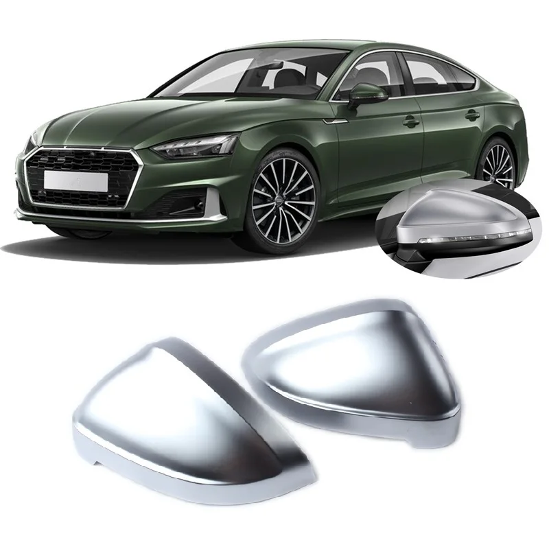 

Для Audi A4 S4 RS4 B9 8W A5 S5 RS5 8T F5 2017-2024 матовая хромированная крышка бокового зеркала заднего вида, замена