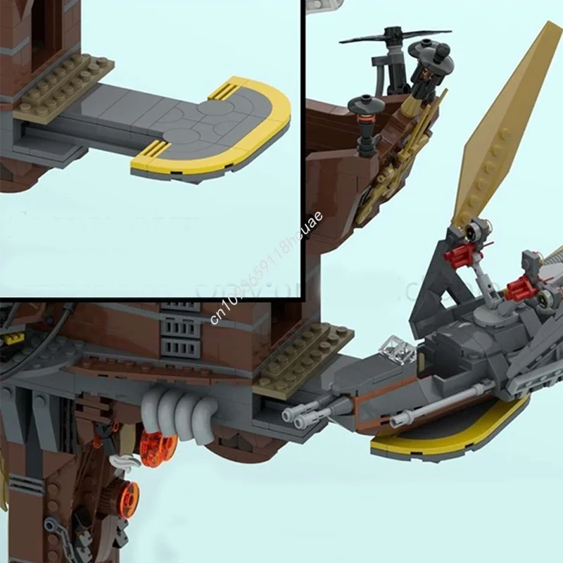 2285 Stück MOC Steampunk Pirat Luftschiff Brünel Modell Bausteine Architektur Kreative Idee Spielzeug Kinder Weihnachtsgeschenke Geburtstag