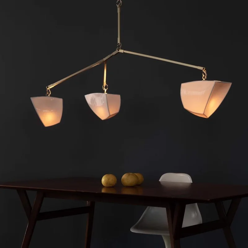 Wabi Sabi مستوحاة من السيراميك الأبيض قلادة مصباح الملمس الطبيعي النحاس الأسود الفضة عكس الضوء الأسقف بريق فيلا