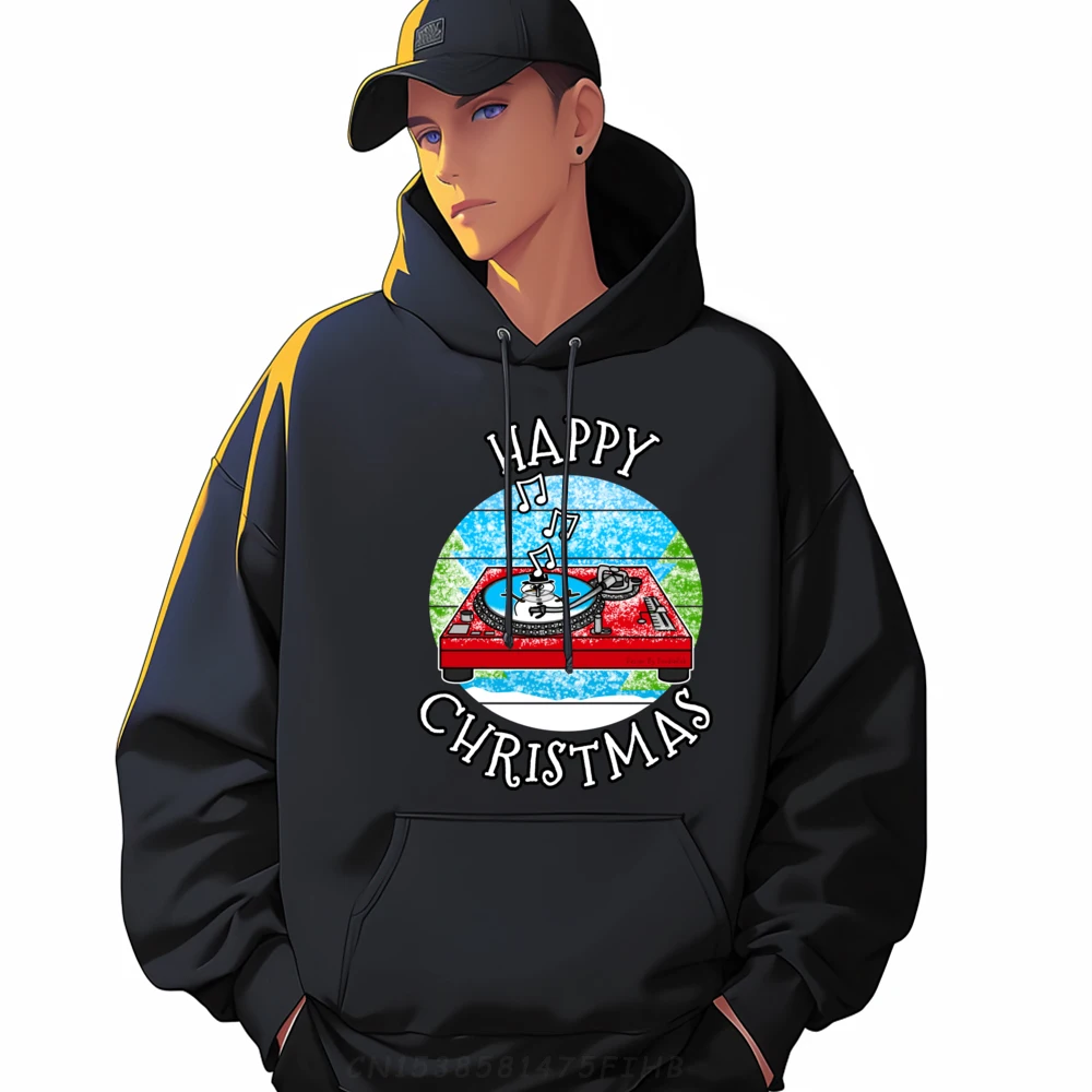 

Christmas DJ Music Producer Musician Xmas Graphic Sweatshirts Polyester Youth New Shirts And Oversize Long Sleeve Vegan