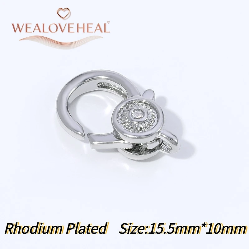 armband verschluss, 18K vergoldete Messing-Blumen-Karabinerhaken-Verbinder, Rosenfeder-Verschlüsse für DIY-Schmuckherstellung und Perlenarbeiten – Detail 27