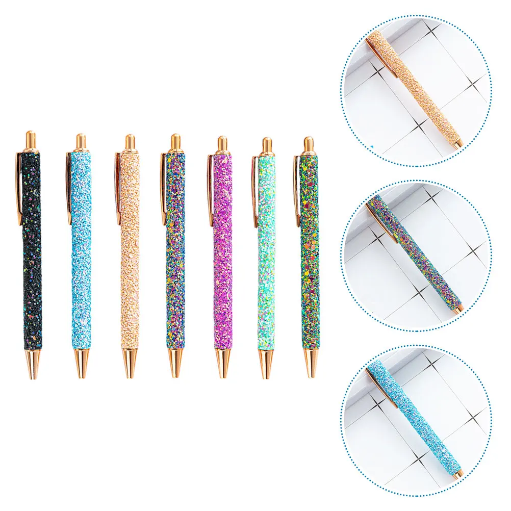 

7 Pcs Multi Use Pen Ballpoint Pens Cute Unique Bulk for Kids Office Ergonomic Black