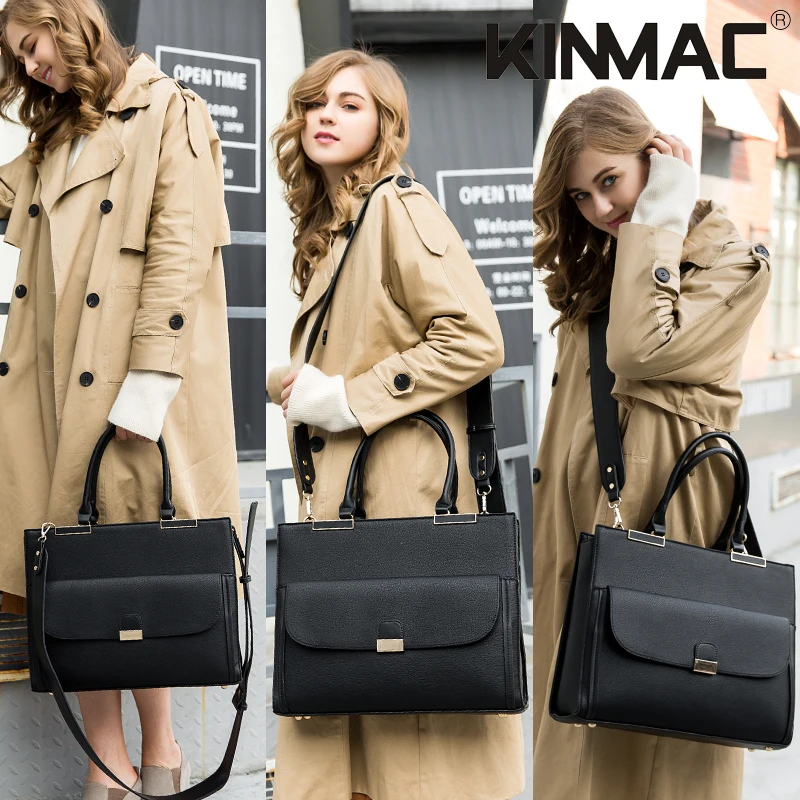 Kinmac Lady Bag PU Leather Briefcases Handbag Messenger Laptop Bag13 Inch Notebook,Women Case For MacBook Air Pro 13.3
