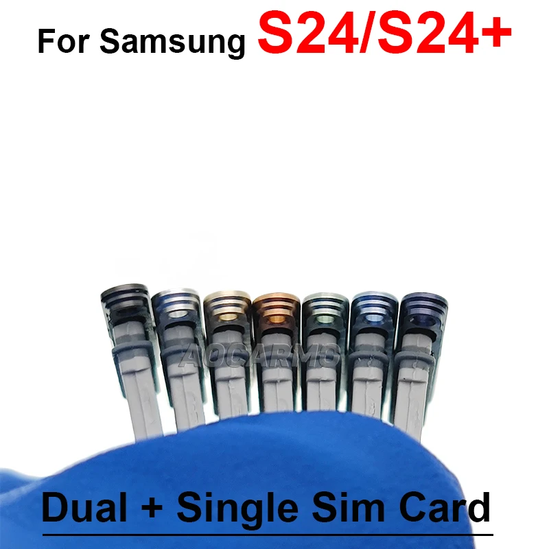 Single And Dual Sim Card For Samsung Galaxy S24 Plus S24+ S24Ultra Sim Tray Holder Socket Slot Repair Replacement Parts