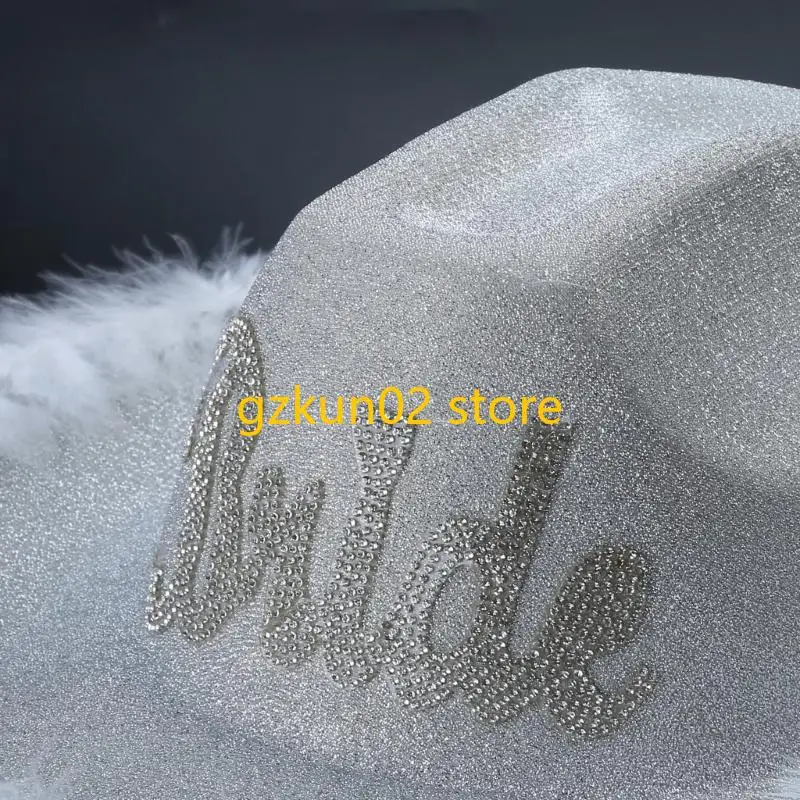 KXRB panna młoda kowbojski kapelusz panna młoda kowbojski kapelusz panna młoda kapelusz wieczór panieński kapelusz na przyjęcie