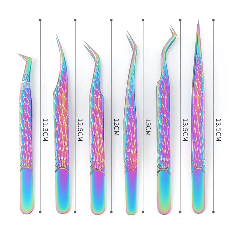 Professional False Lash Tweezers For Eyelash Extensions Clip Boot Volume Isolation Precise Eyebrow Nail Art Tongs Makeup Tools