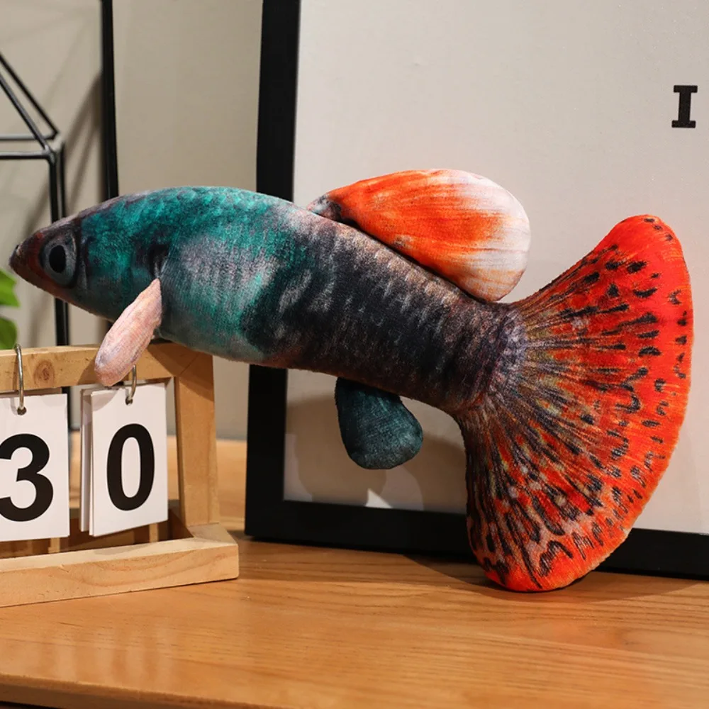 Brinquedos de Pelúcia de Peixe Guppy Simulado, Almofadas de Abraçar, Bonecos de Pelúcia de Peixe de Desenho Animado, Bonecos de Pelúcia de Peixe Macio de 35/55cm, Almofadas de Anime de Peixe