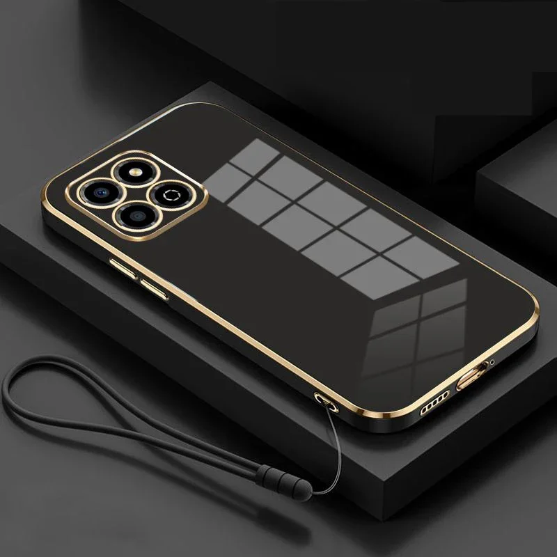 For Honor X8a Case Honor X6A Phone Case Honor X6B X6 X8 X8 5G X8B X9 X9A X9B X7B X6S X6 X5 X7 Luxury Plating Silicone Back Cover