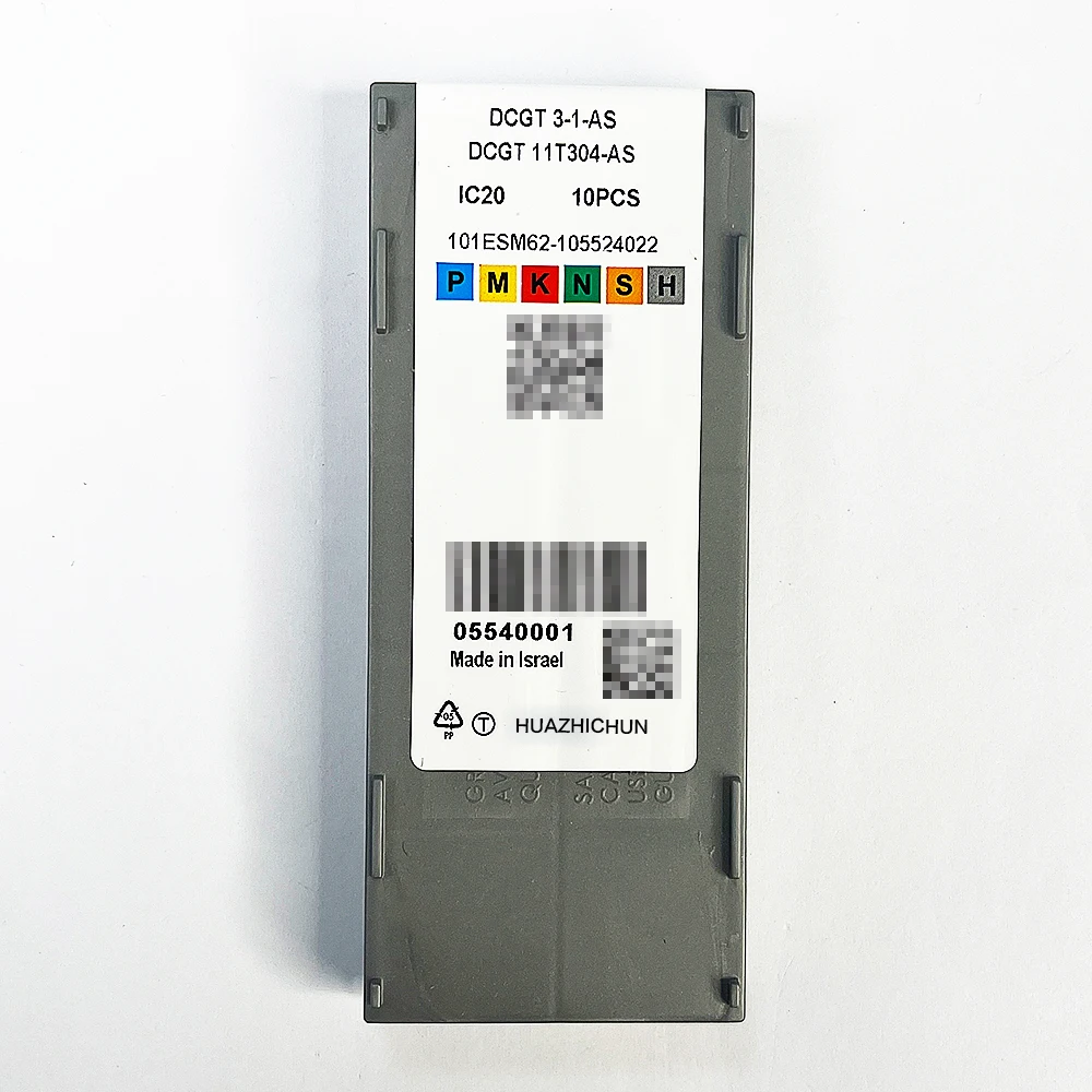 HUAZHICHUN 10 pz DCGT 11T304-AS Utensile per tornitura esterna Inserto per tornitura in alluminio Lavorazione di rame e alluminio