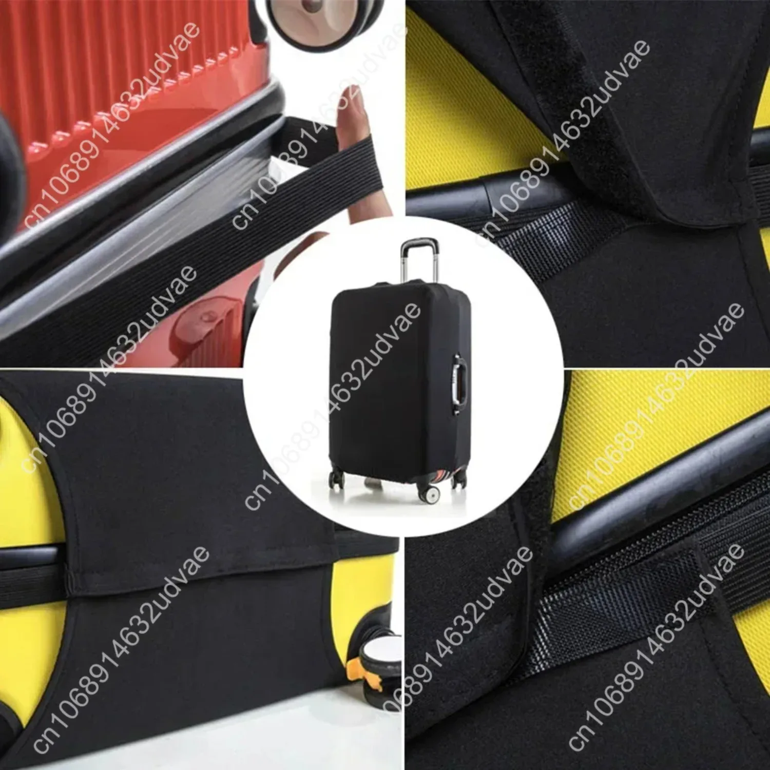 Pink Flower Series Thick Elastic Luggage Protective Cover Dust Cover Anti-Scratch Suitcase Covers Zipper Suit for 18-32 Inch Bag