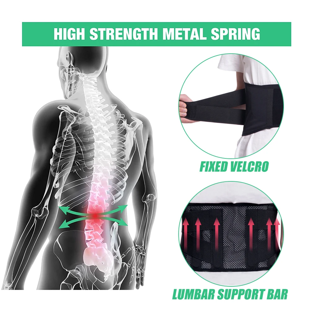 Lumbar Support Straps Decompression Brace Disc Herniation Orthopedic Medical Strain Pain Relief Corset Back Injury Support Belts