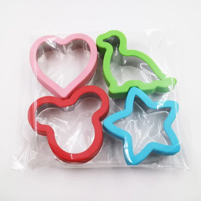 Anime Figure Disney Mickey Mouse Sandwich Cutter Mickey Minnie Stainless Steel Cut Biscuit Mold DIY Baking Tools Children Toys