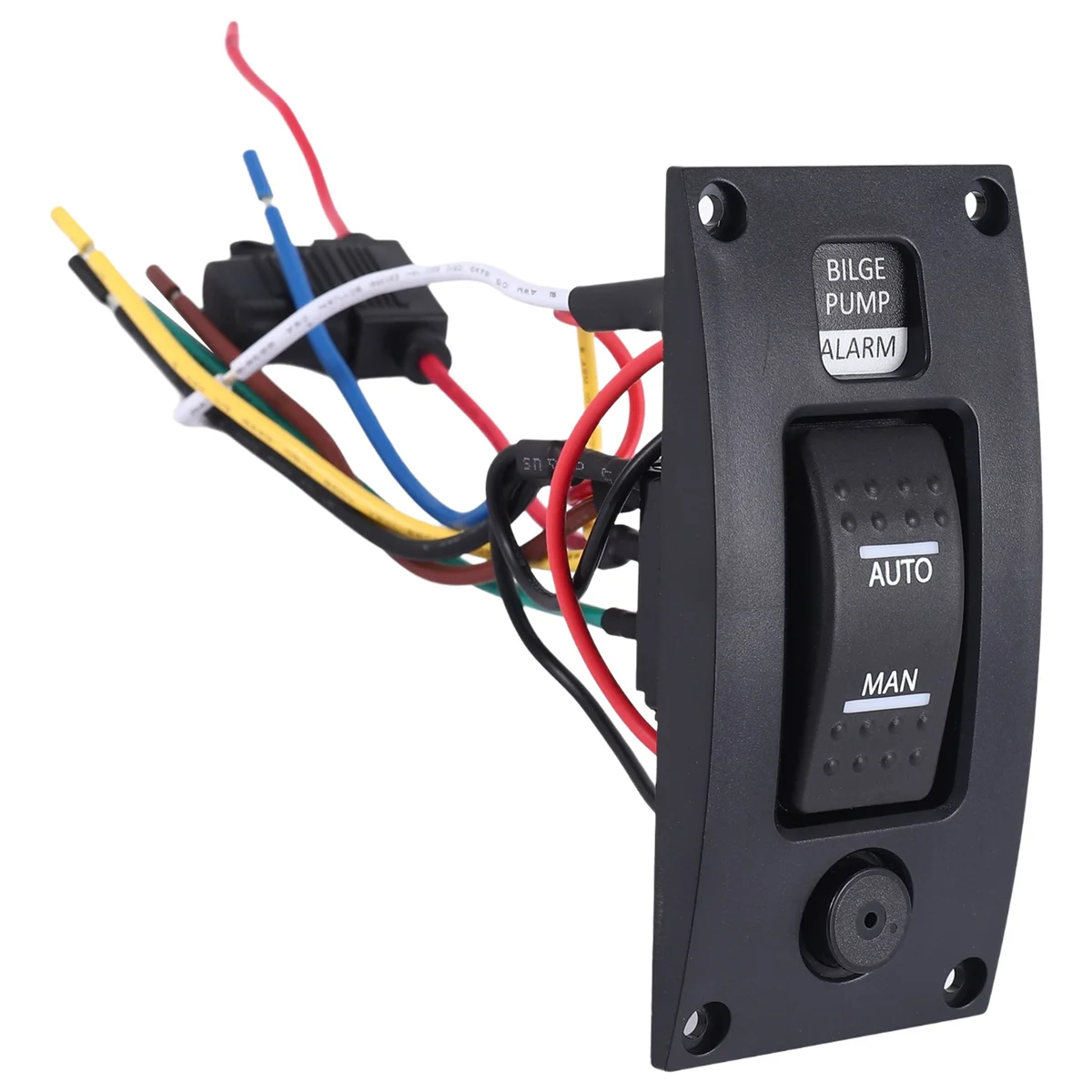 

AB16-12-24V Bilge Pump Switch Waterproof Alarm Ship Deck Cleaning Control Panel for Boat Bilge Pumps On/Off/on Switch Panel