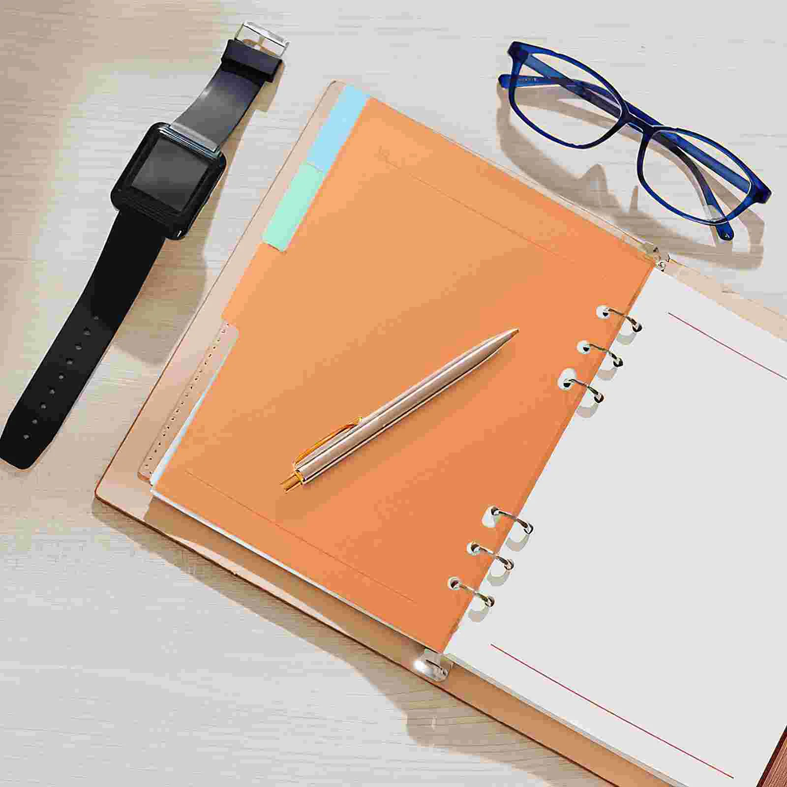 10 Pcs Divider Index Board Labels Cute Binder Dividers Partition for 6 Ring Page File Folder Notebook Multi-color