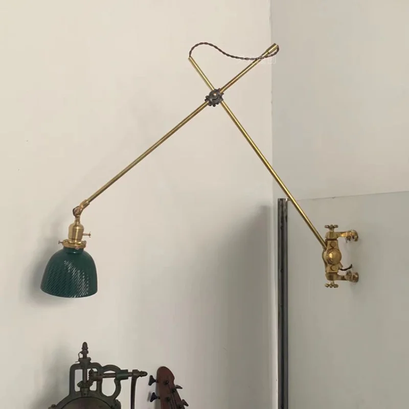 Adjustable old-fashioned lamp industrial wind wall bar bed and breakfast lamp