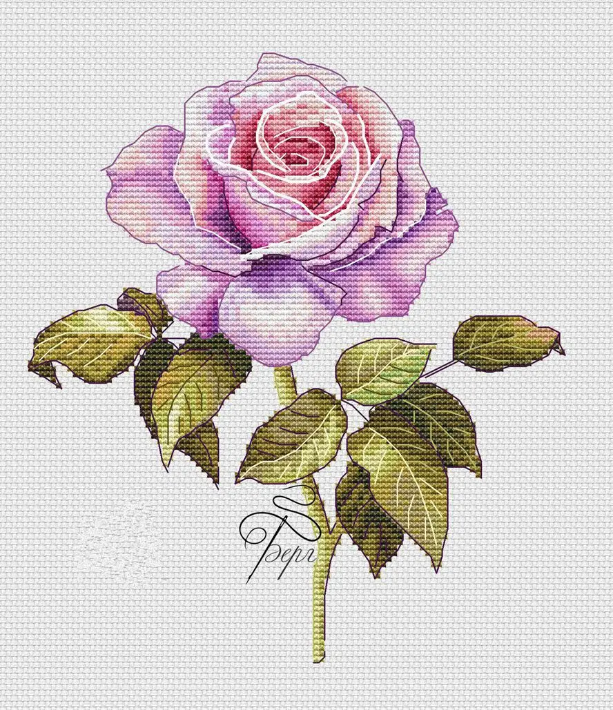 Pink ROSES 27-30 Cross Stitch DIY Embroidery Kits Cotton Canvas  Home Fashionable 14CT unprinting Needlework