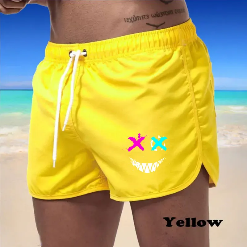 Summer Shorts Men Swim Trunks Quick Dry BoardBreathable Drawstring With Pockets Surfing Beach Shorts Bathing Suit  Sweat Pants