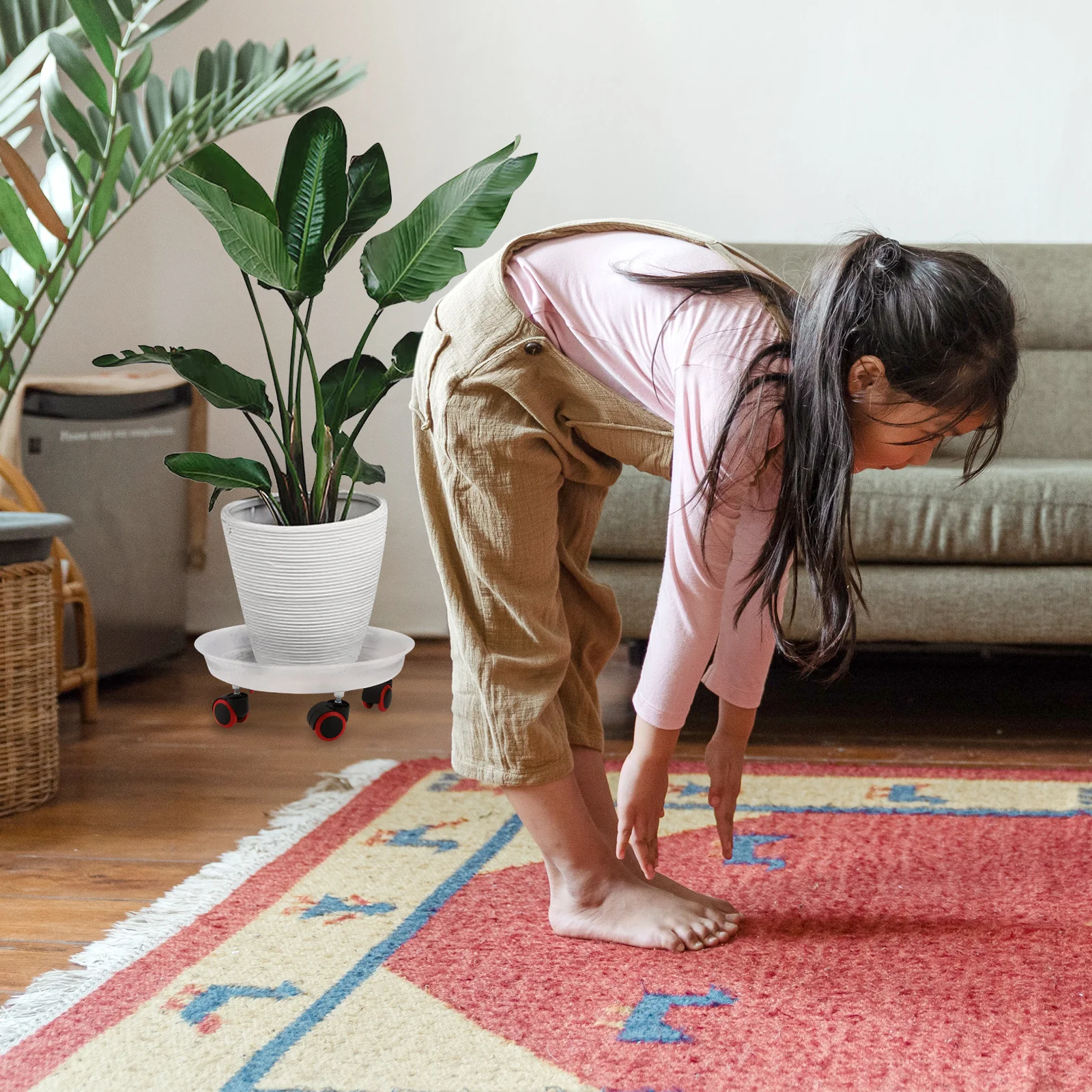 1 قطعة صينية الزهور المتنقلة قسط الراتنج المنقولة حديقة وعاء حامل عجلات ناعمة قاعدة عالمية مصنع البليت تخزين المياه