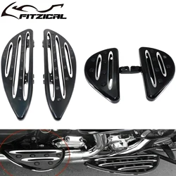 Motorcycle Driver Front Floorboard Passenger Rear Footpeg Black Footrest Pedal For Harley Touring Softail FL Dyna FLD Sportster