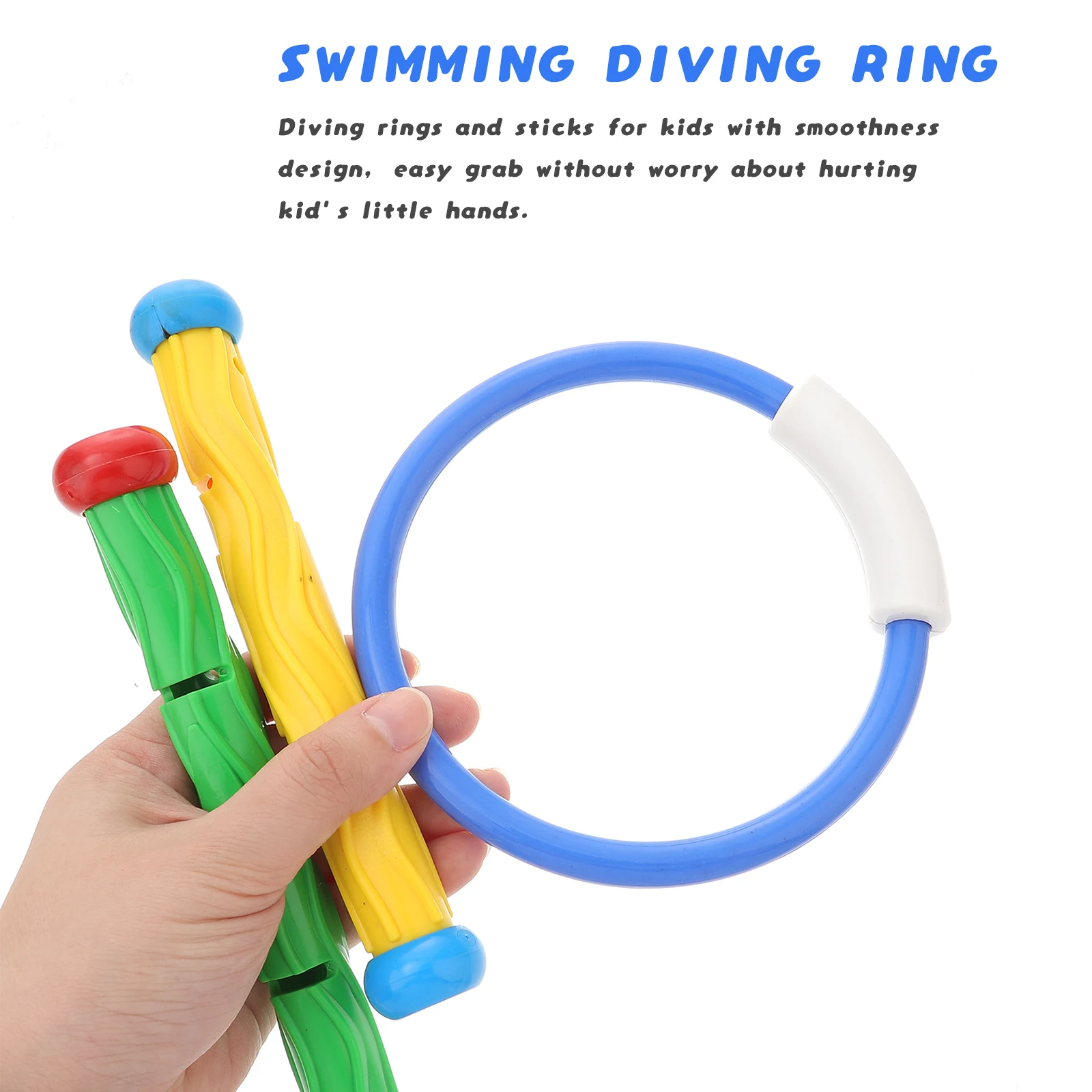 

5 PCS Colorful Diving Sticks Kids Swimming Pool Toys Number Marked Dive Fun Underwater Play Safe Easy Grip for Children