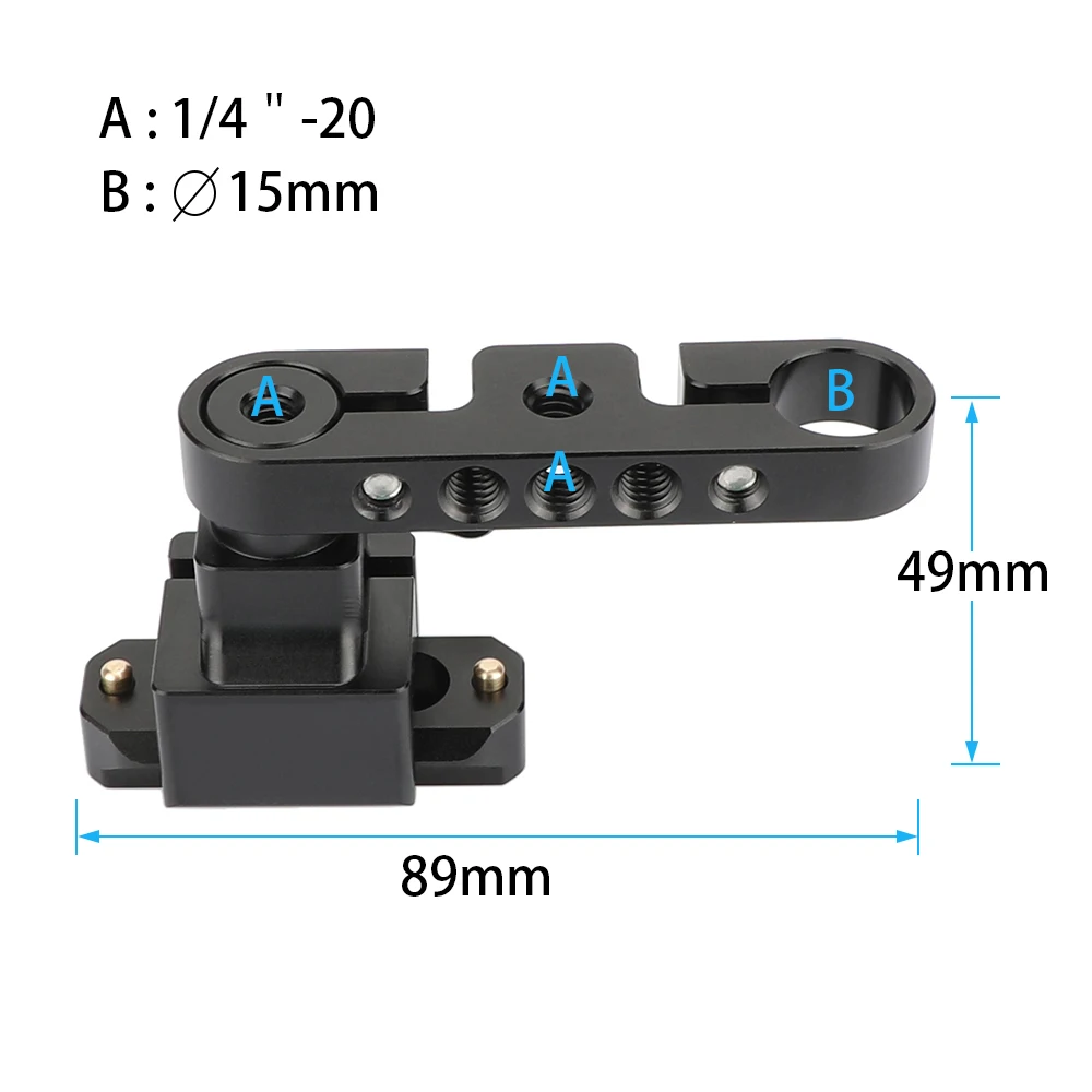 KIMRIG Quick Release NATO Schiene Klemme Mit 15mm Dual Rod Clamp Adapter Für Dslr Kamera Käfig Rig Foto Studio zubehör – Detail 1