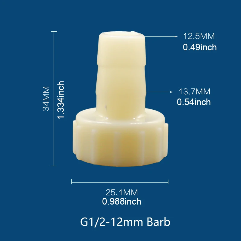 5PCS Garden Irrigation System ABS Plastic Hose Connectors -G1/2 & G3/4" Inner Thread Screw