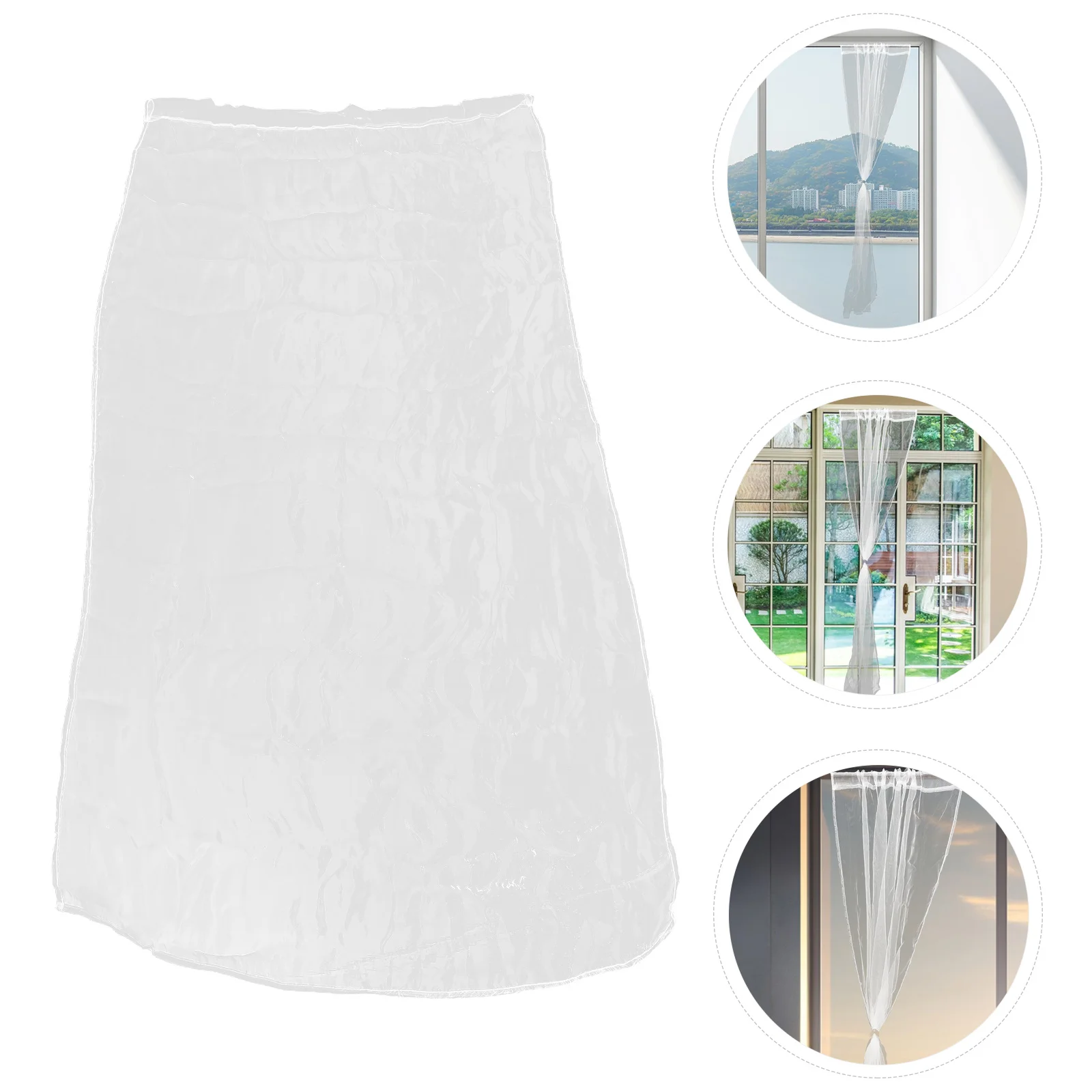 

White Sheer Curtains For Window Soft Polyester Tulle Curtain Panels Light Filtering Bedroom Living Room Decor Voile Window