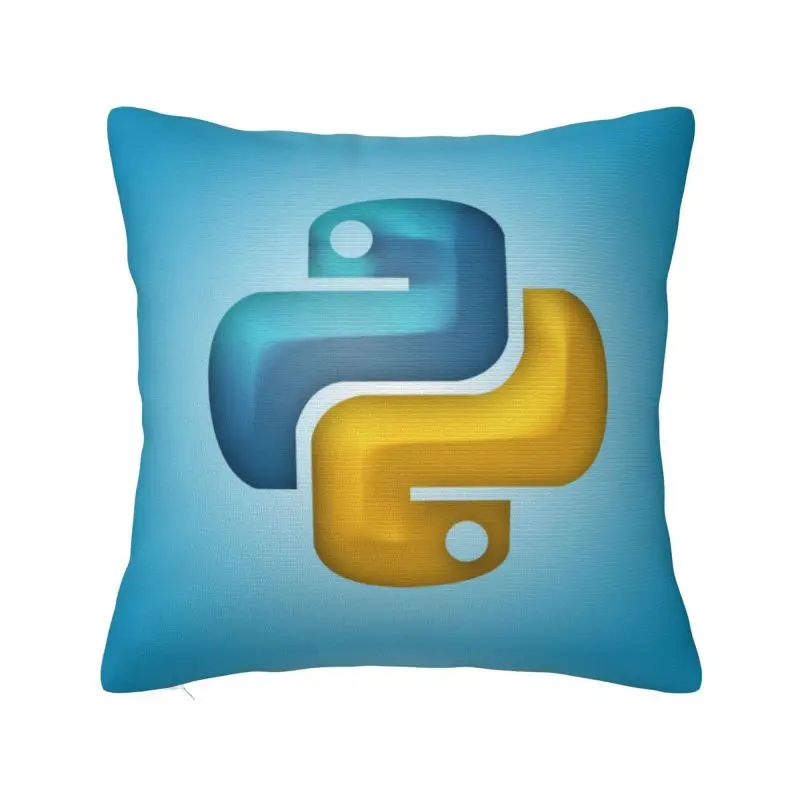 Programmer Computer Developer Python Cushion Covers Programming Coder Velvet Modern Pillows Decor Home