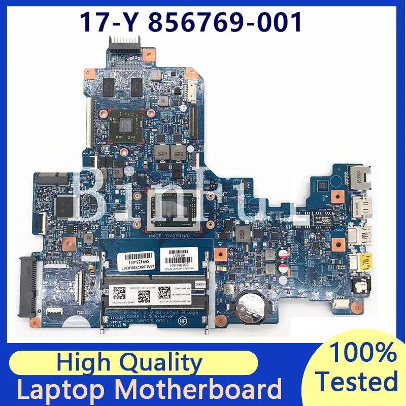 

856769-601 859423-601 Mainboard For HP 17-Y 17Z-Y Laptop Motherboard 448.08P03.0011 With A10-9600P CPU R7M1-70 2GB 100%Tested OK