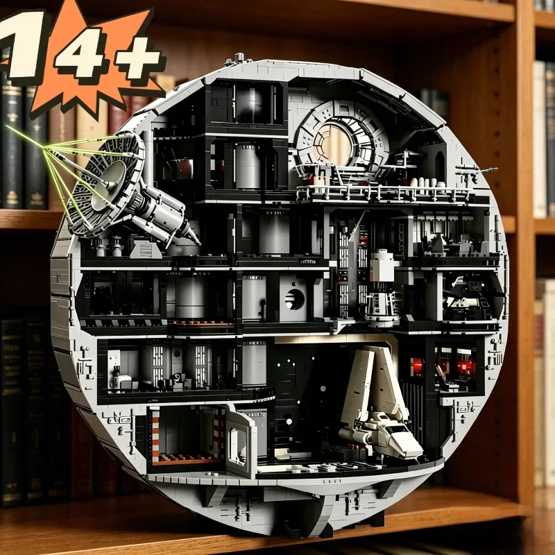 En stock 9023 pièces Blocs de construction Star Wars Death Star Premium Avancés Série UCS Assemblage Décoration de collection pour les fans