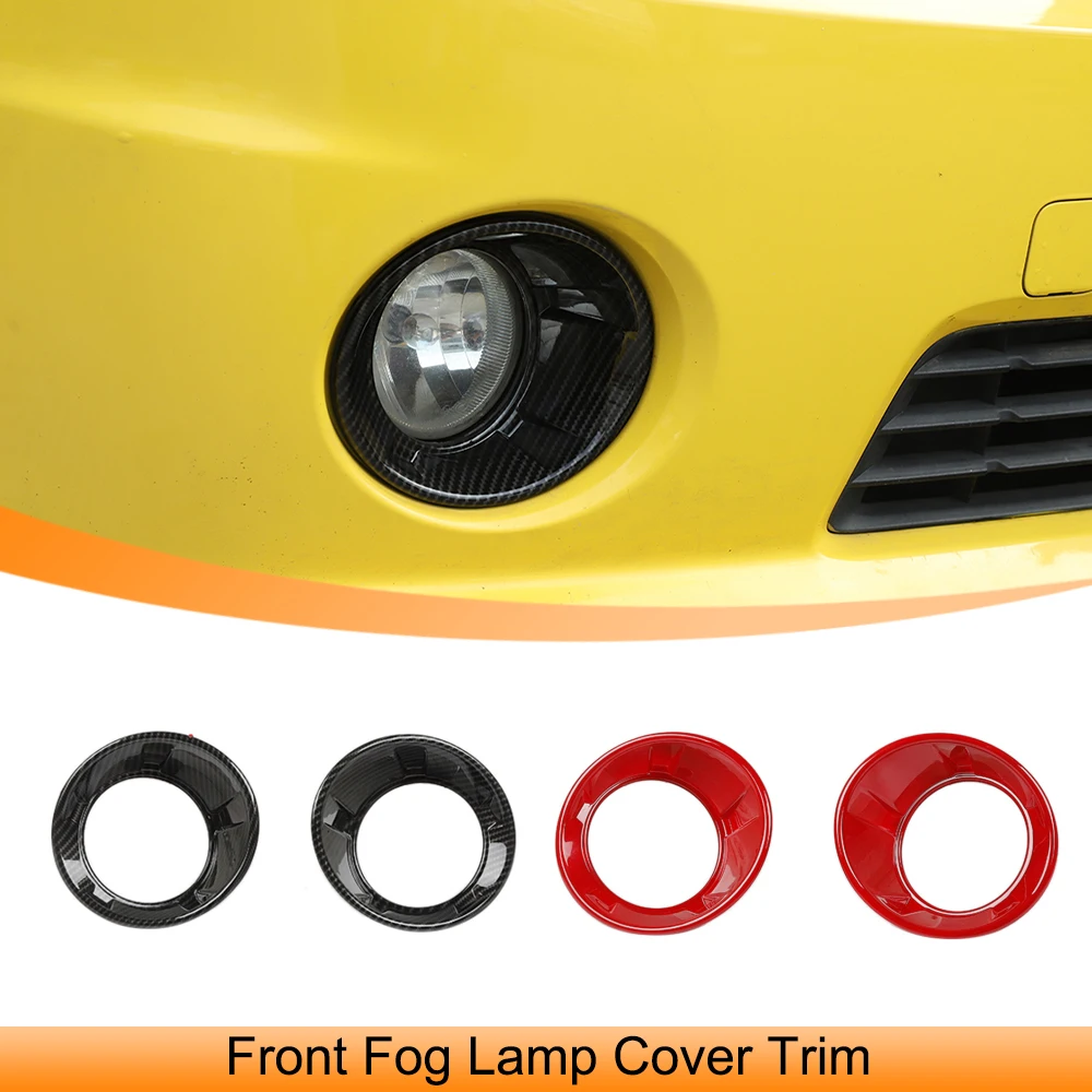 Car Front Fog Lamp Cover Decoration for Chevrolet Camaro 2010 2011 2012 2013 2014 2015 Auto Exterior Accessories Carbon Fiber