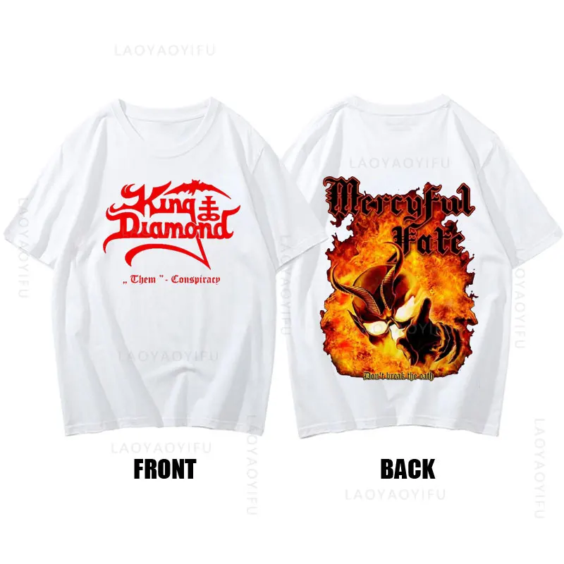 2024 Summer Tops Mercyful Fate Dont Break The Oath Theme 100%Cotton Tee Unisex O-neck Streetwear Short Sleev Heavy Metal T-Shirt