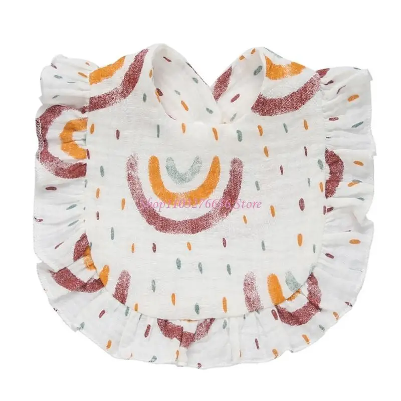 

R6FD Baby Teething Bib Newborn Feeding Bib Cloth Towel Bandana Burp Cloth Bib Machine Washable Infant Boy Girl Unisex