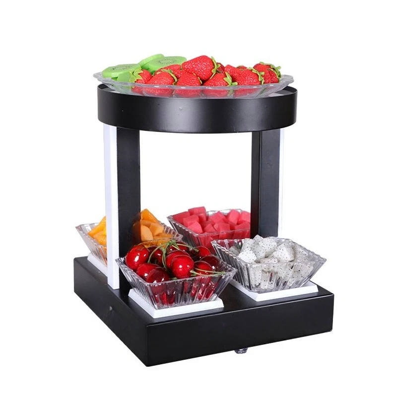 

Luminous fruit plate KTV multi-grid snack dried