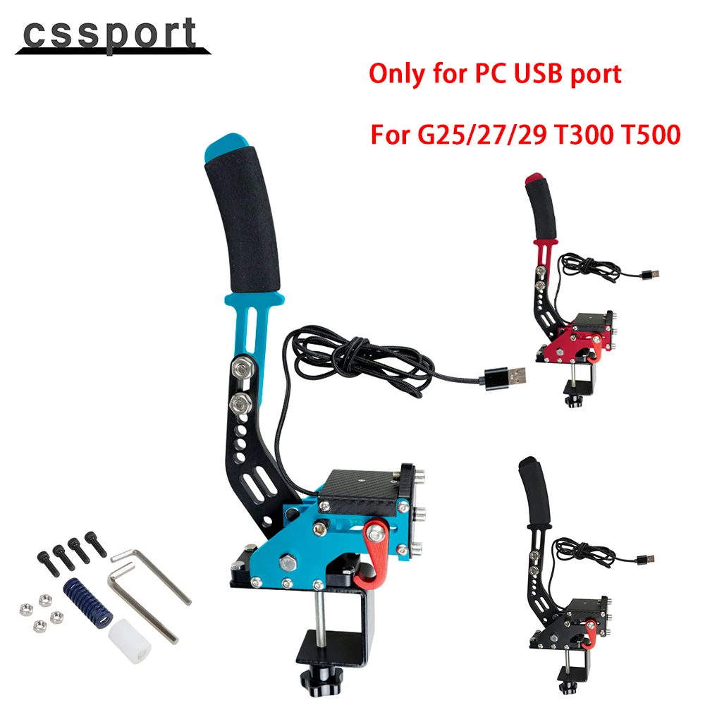 For G25/27/29 T300 T500 Racing Games Dirt Rally Universal PC USB Handbrak & Fixed Bracket & Handbrake Accessory Enhance Tension