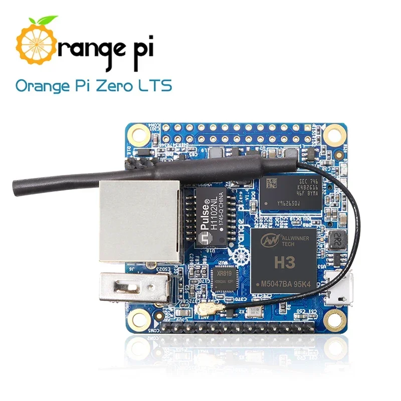 Orange Pi Zero LTS 512 MB + placa de expansão + capa preta, Allwinner H3 SoC Laptop Open Source Mini PC Tablet, executar Android Linux OS