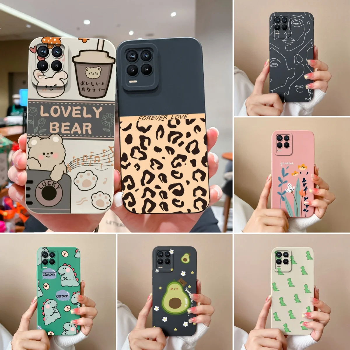 Case para Realme 8 Pro 8S con diseño de oso tierno: Protección completa y estilo único